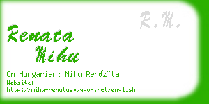 renata mihu business card